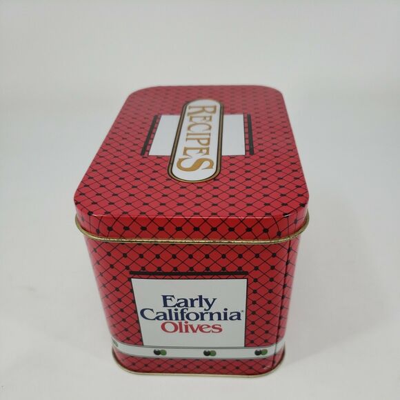 Early California Olives Recipe Tin Vintage Made In England Collectible Uncommon - Picture 5 of 12